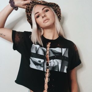 Handmade Graphic crop top tee - M-XL